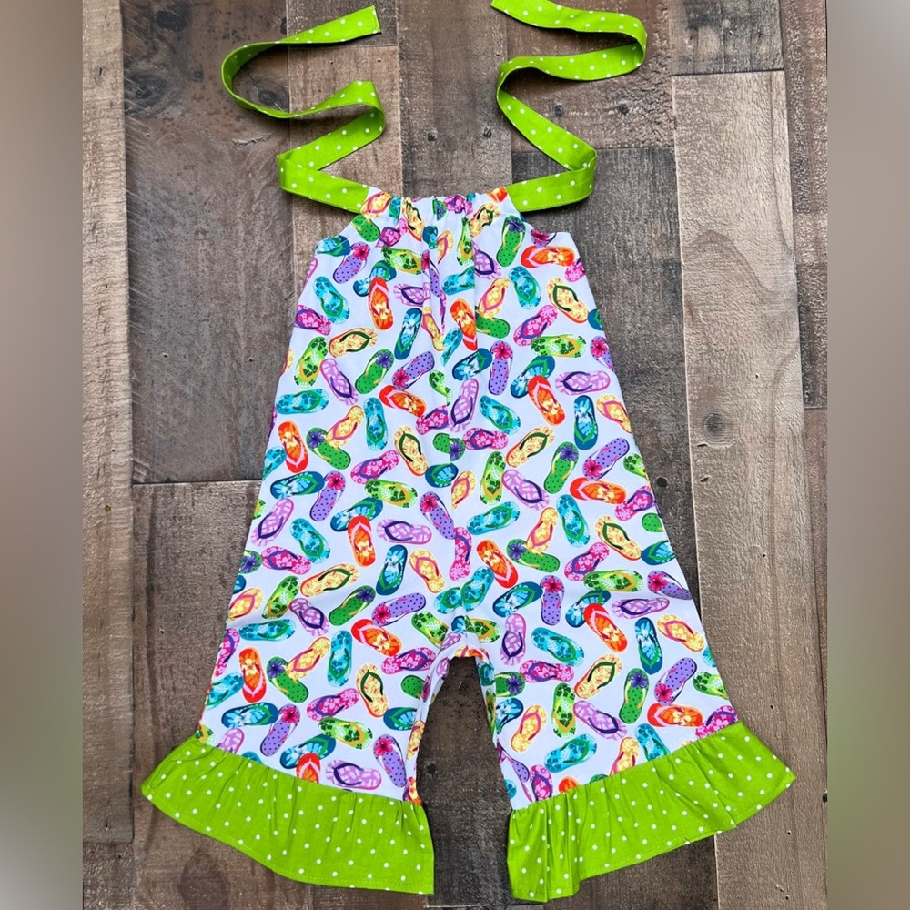 Flip Flop Sandal 1 Piece Romper Outfit